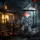 Outsunny Voice Activated Animatronics Hinging Skeleton Halloween Decoration
