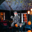 Outsunny Voice Activated Animatronics Hinging Skeleton Halloween Decoration