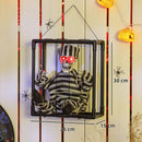 Outsunny Voice Activated Animatronics Hinging Skeleton Halloween Decoration
