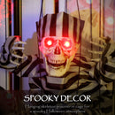 Outsunny Voice Activated Animatronics Hinging Skeleton Halloween Decoration
