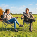 Outsunny Camping Chair Set of 2 Portable Folding Grey
