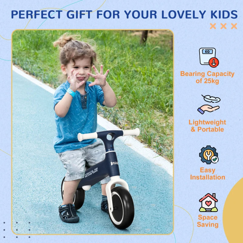 AIYAPLAY Balance Bike for 1.5 3 Years Old Blue