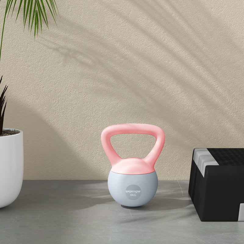 SPORTNOW 4KG Kettlebell w/ Soft Body, Non-Slip Handle