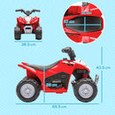 AIYAPLAY Honda Licensed Kids Electric Quad Bike 6V ATV 1.5-3 Years Red And Blue