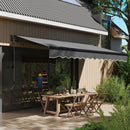 Outsunny 3.5 x 3(m) Electric Retractable Awning w/ Aluminium Frame