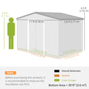 Outsunny 8 X 6ft Garden Storage Shed With Double Door Green