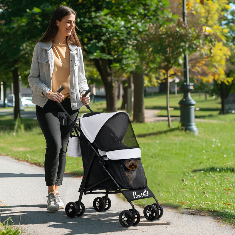 PawHut Lightweight Foldable Dog Stroller for Mini Dogs