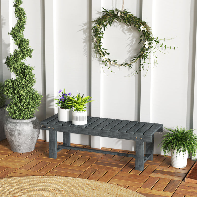 Outsunny 1.1M Outdoor Garden Bench Patio Loveseat Fir Wood 2 Person