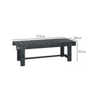 Outsunny 1.1M Outdoor Garden Bench Patio Loveseat Fir Wood 2 Person