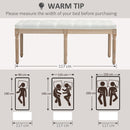 HOMCOM End Of Bed Bench, Upholstered Bedroom Bench, Cream White