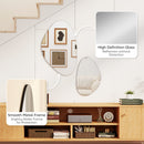 HOMCOM Pebble-Shaped Decorative Mirror, Set of 2 Wall Mirror, Black
