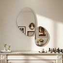 HOMCOM Pebble-Shaped Decorative Mirror, Set of 2 Wall Mirror, Black