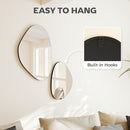 HOMCOM Pebble-Shaped Decorative Mirror, Set of 2 Wall Mirror, Black