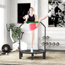 HOMCOM 40\" Foldable Mini Fitness Trampoline w/ Foam Handle