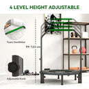 HOMCOM 40\" Foldable Mini Fitness Trampoline w/ Foam Handle