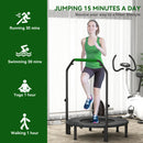 HOMCOM 40\" Foldable Mini Fitness Trampoline w/ Foam Handle