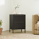 HOMCOM Chest of Drawers, Aluminium Handles, Black