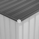 Outsunny 7 x 5FT Garden Shed w/ Foundation Lean to Metal Tool Shed White