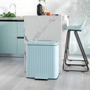 HOMCOM 2 x 20L Double Rubbish Bin, Pedal Bin with Soft-Close Lid, Light Green