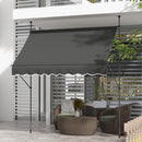 Outsunny Freestanding Retractable Awning, Non-Screw Garden Awning