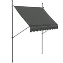 Outsunny Freestanding Retractable Awning, Non-Screw Garden Awning