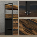 HOMCOM Bedroom Chest of Drawers 5 Drawer Dresser w/ Shelves