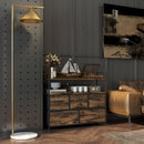 HOMCOM Bedroom Chest of Drawers 5 Drawer Dresser w/ Shelves