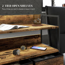 HOMCOM Bedroom Chest of Drawers 5 Drawer Dresser w/ Shelves