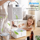 HOMCOM 4-in-1 Mini Air Cooler With RGB 7 LED Light, Cooling Fan, White