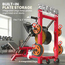 SPORTNOW Leg Press Machine with Wheels, Adjustable Leg Extension Machine