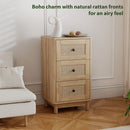 HOMCOM 3 Drawer Chest Of Drawers, Storage Unit For Living Room, Oak