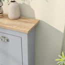 HOMCOM 2 Drawer Shoe Cabinet Narrow Shoe Cupboard with Flip Doors, Grey