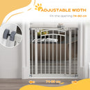 Pressure Fit Safety Gate w/ Auto Closing Door, for Small, Medium Dogs, 74-80cm