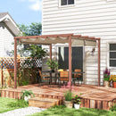 Outsunny 3 X 3(m) Aluminium Garden Pergola With Retractable Roof, Natural