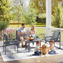 Outsunny 4 Seater Garden Furniture Sofa Set with Curved Seat, Grey