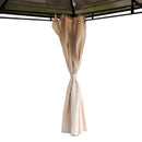 Outsunny Hardtop Gazebo 3.6m x 3m - Brown