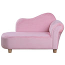 HOMCOM Kids Velvet-Like Chaise Lounge – Pink