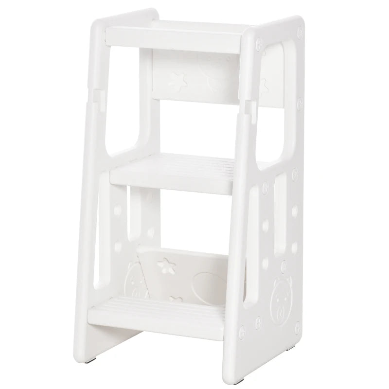 HOMCOM Kids Step Stool, - White