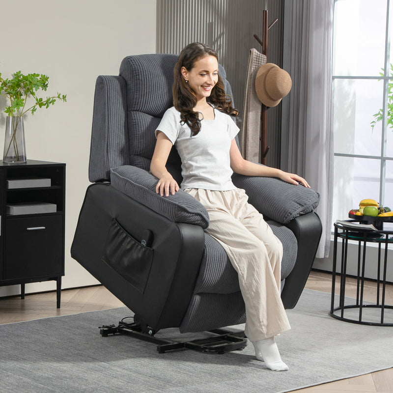HOMCOM Power Lift Riser and Recliner Chair with Remote Control