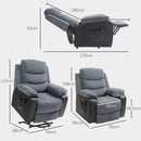 HOMCOM Power Lift Riser and Recliner Chair with Remote Control