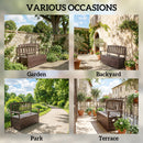 Outsunny Outdoor 2 Seater Garden Bench, Garden Storage Bench with Backrest