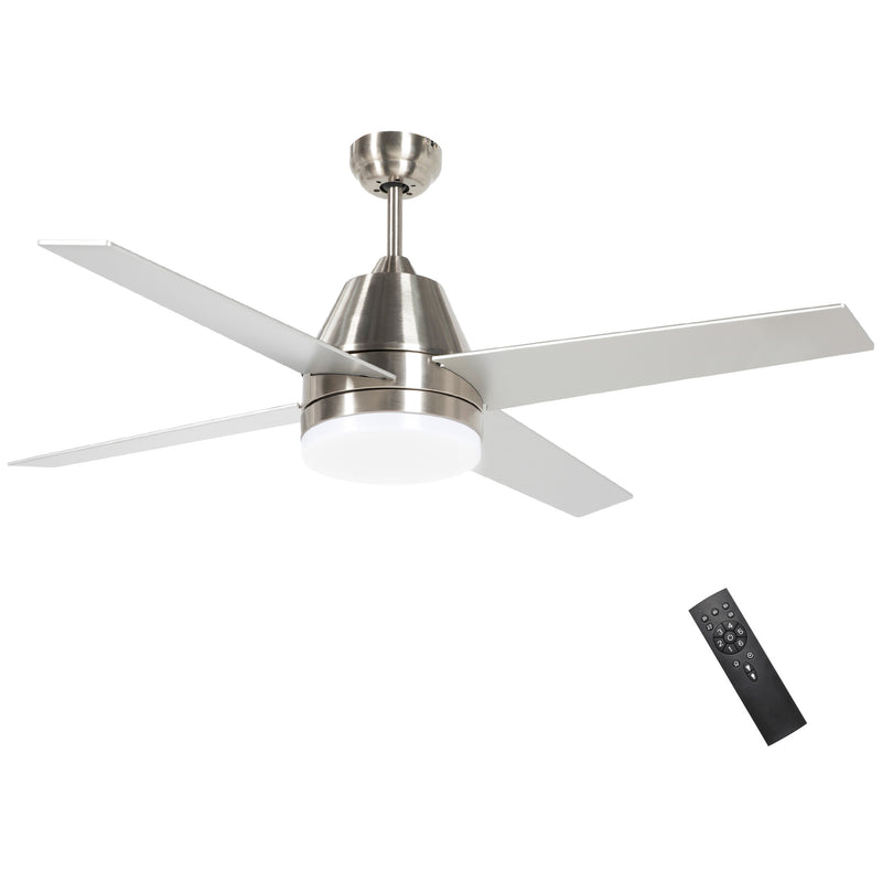 HOMCOM Mounting Reversible Ceiling Fan with Light, Remote