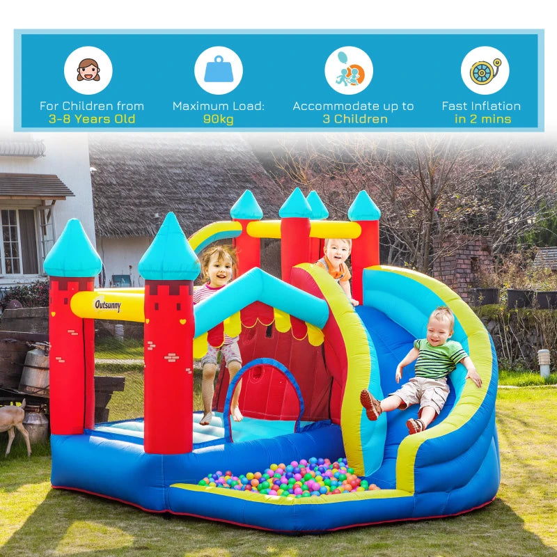 Outsunny Bouncy Castle with Pool