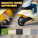 AIYAPLAY 24V Battery Powered Ride On Motorcycle With Manual Throttle, Beige