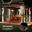 Outsunny 3 X 3.6 M Hardtop Gazebo Canopy With Aluminium Frame, Garden Gazebo