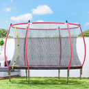 SPORTNOW 10ft Trampoline With Enclosure Net And Spring Cover, Pink