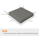 Outsunny Set Of 4 Outdoor Seat Cushion With Ties, For Patio Furniture, Grey