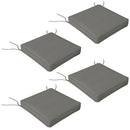 Outsunny Set Of 4 Outdoor Seat Cushion With Ties, For Patio Furniture, Grey