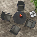 Outsunny Set Of 4 Outdoor Seat Cushion With Ties, For Patio Furniture, Grey