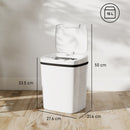 HOMCOM 15L Sensor Bin, Automatic Touchless Kitchen Bin, Battery Operated